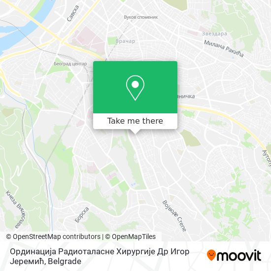 Ординација Радиоталасне Хирургије Др Игор Јеремић map