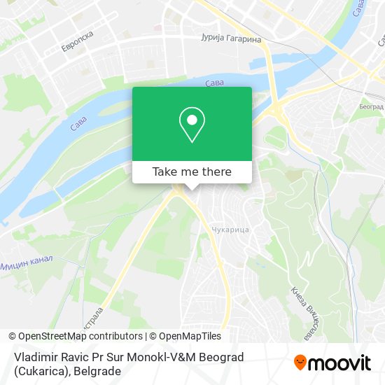 Vladimir Ravic Pr Sur Monokl-V&M Beograd (Cukarica) map