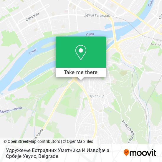 Удружење Естрадних Уметника И Извођача Србије Уеуис map