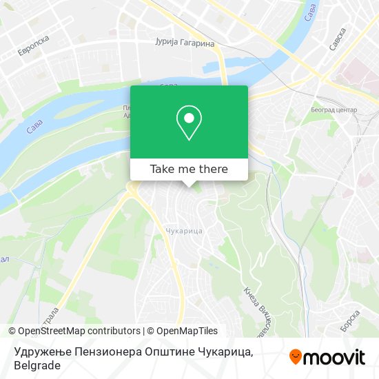 Удружење Пензионера Општине Чукарица map