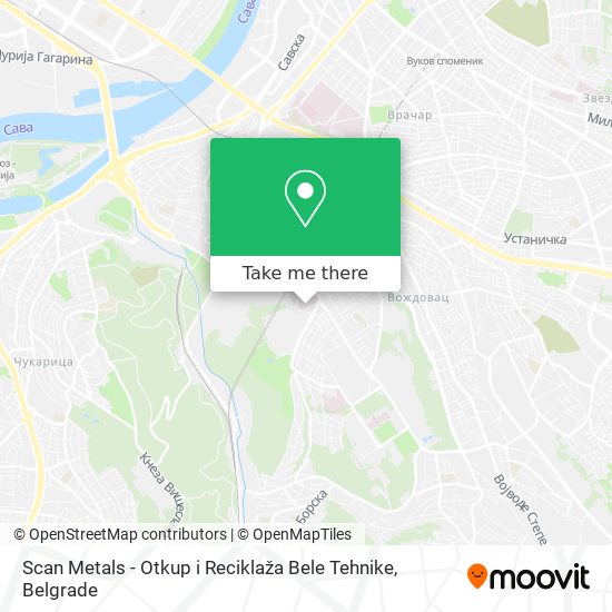 Scan Metals - Otkup i Reciklaža Bele Tehnike map