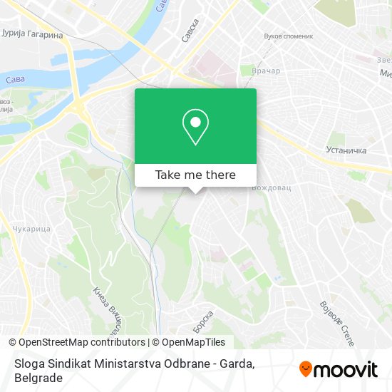 Sloga Sindikat Ministarstva Odbrane - Garda map