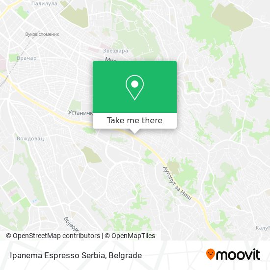 Ipanema Espresso Serbia map