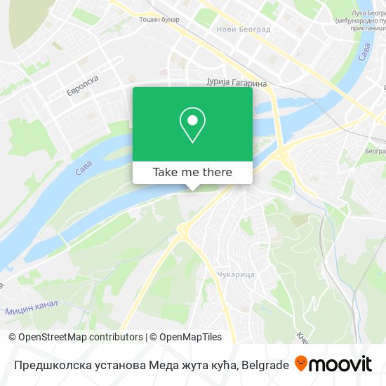 Предшколска установа Меда жута кућа map