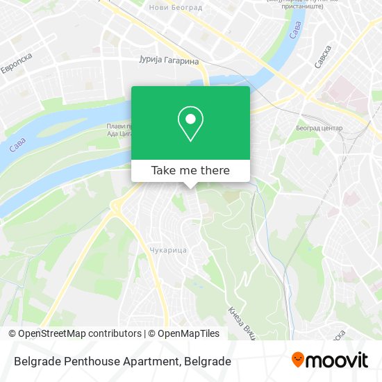 Belgrade Penthouse Apartment map