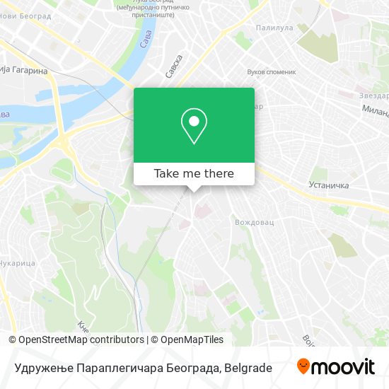 Удружење Параплегичара Београда map