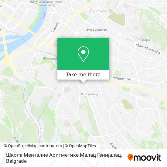 Школа Менталне Аритметике Малац Генијалац map