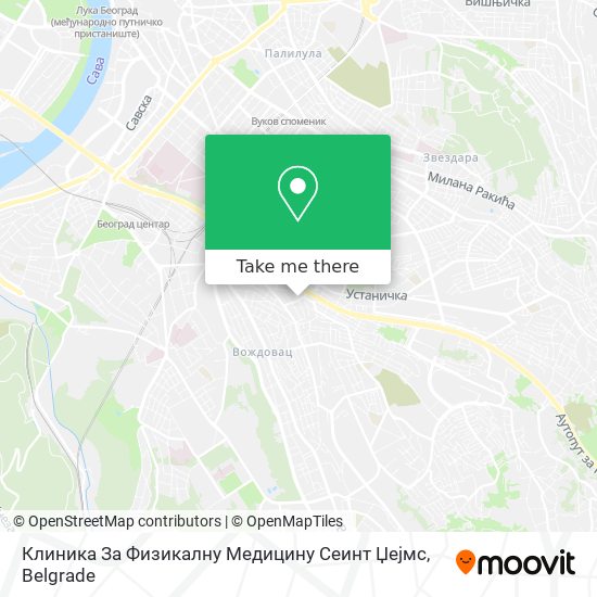 Клиника За Физикалну Медицину Сеинт Џејмс map