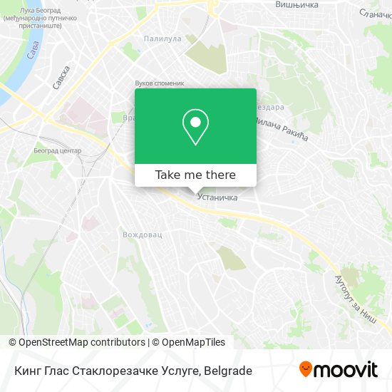 Кинг Глас Стаклорезачке Услуге map