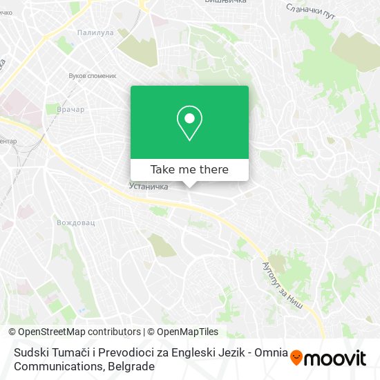 Sudski Tumači i Prevodioci za Engleski Jezik - Omnia Communications map