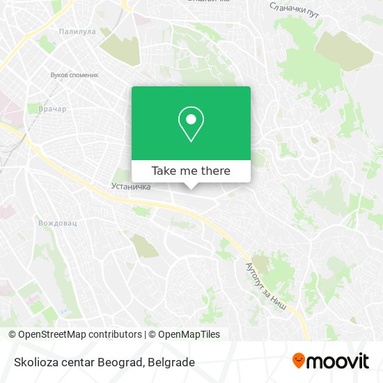 Skolioza centar Beograd map
