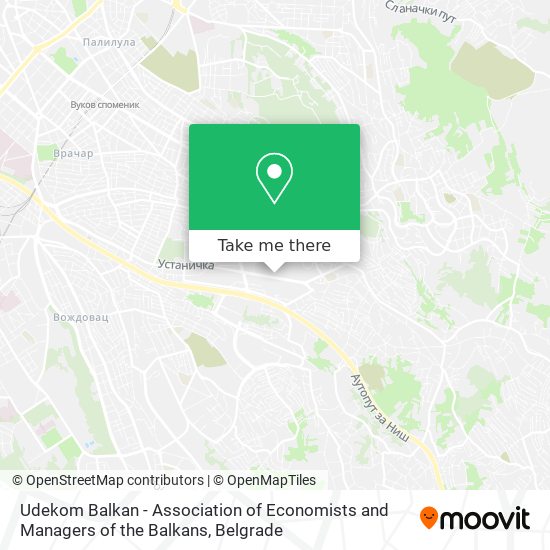 Udekom Balkan - Association of Economists and Managers of the Balkans map