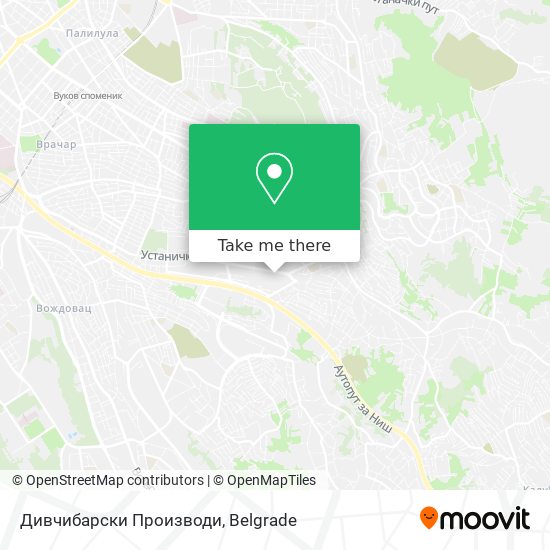 Дивчибарски Производи map