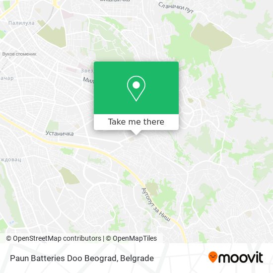 Paun Batteries Doo Beograd map