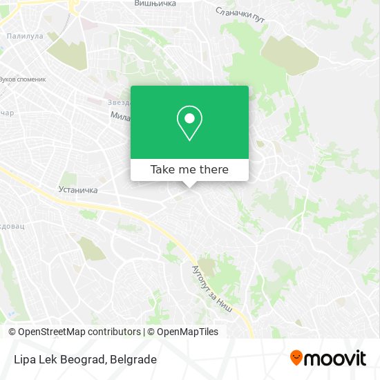 Lipa Lek Beograd map