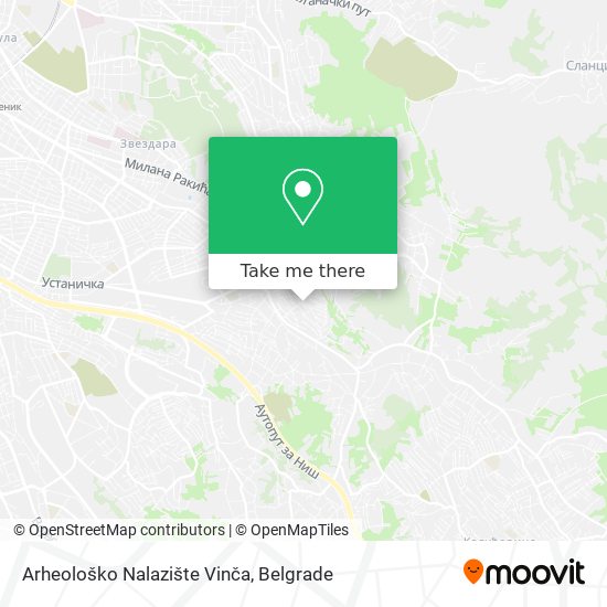 Аrhеоlоškо Nаlаzištе Vinčа map