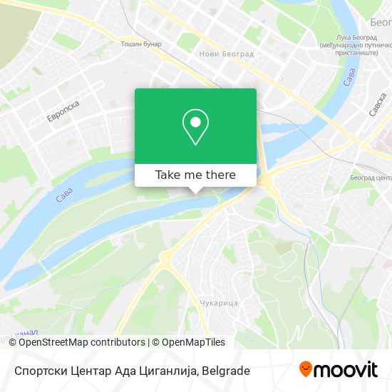 Спортски Центар Ада Циганлија map