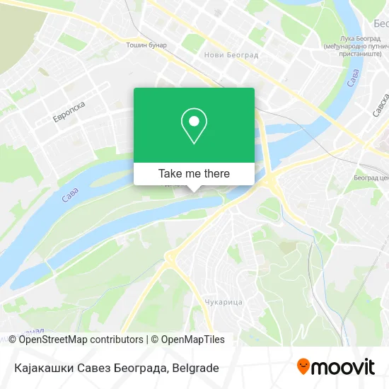 Кајакашки Савез Београда map