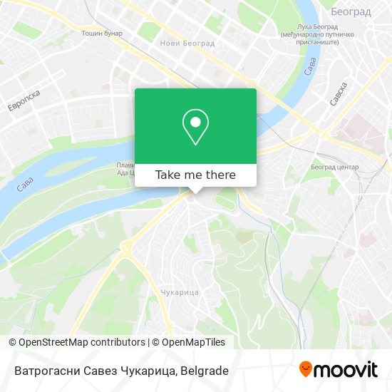 Ватрогасни Савез Чукарица map