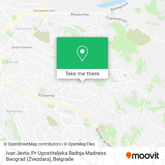 Ivan Jevtic Pr Ugostiteljska Radnja Madness Beograd (Zvezdara) map