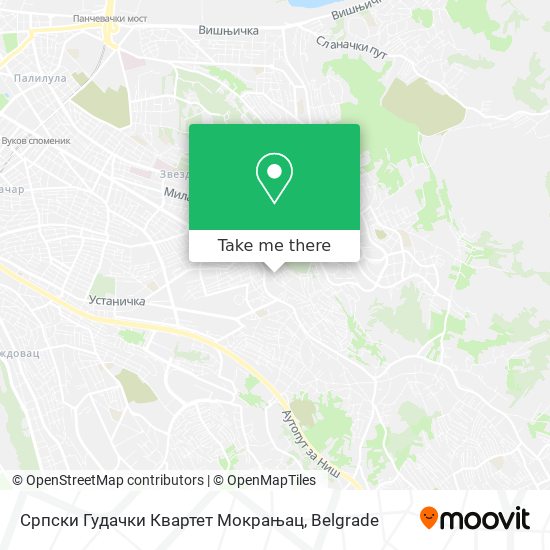 Српски Гудачки Квартет Мокрањац map