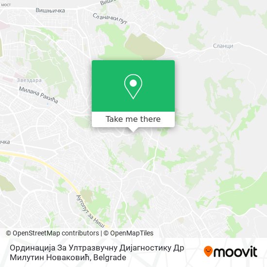 Ординација За Ултразвучну Дијагностику Др Милутин Новаковић map