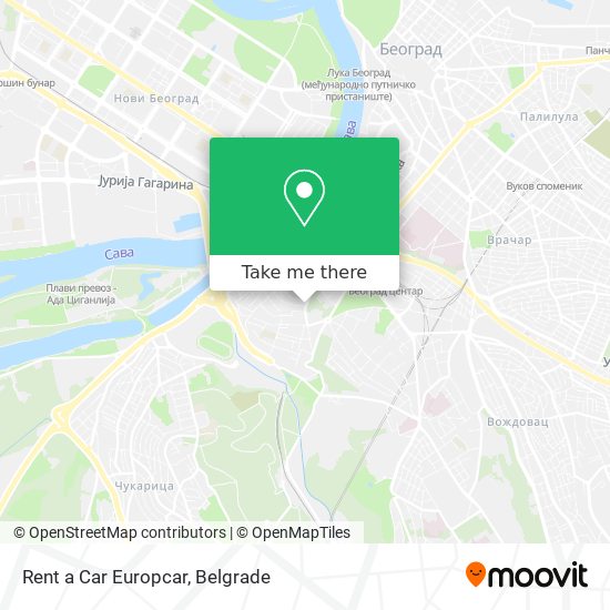 Rent a Car Europcar map