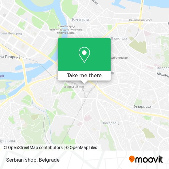 Serbian shop map