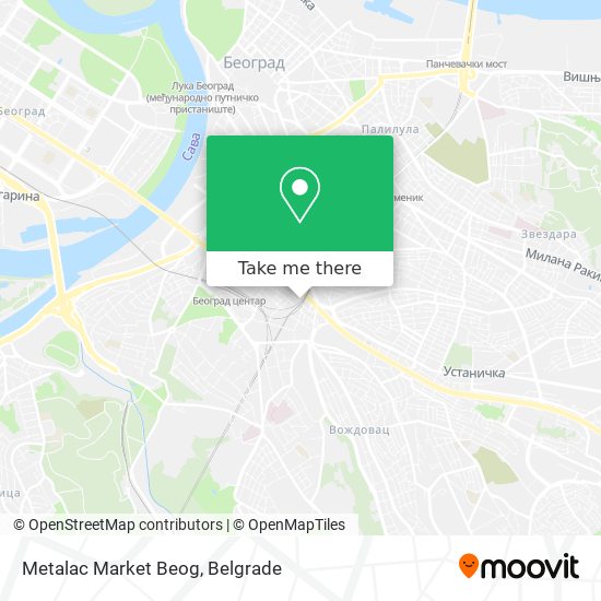Metalac Market Beog map