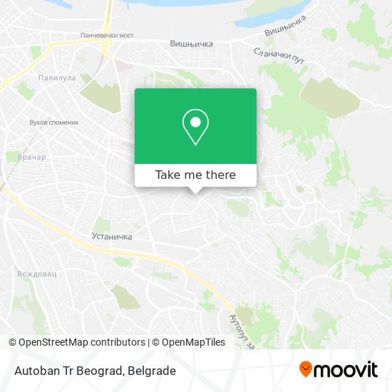 Autoban Tr Beograd map