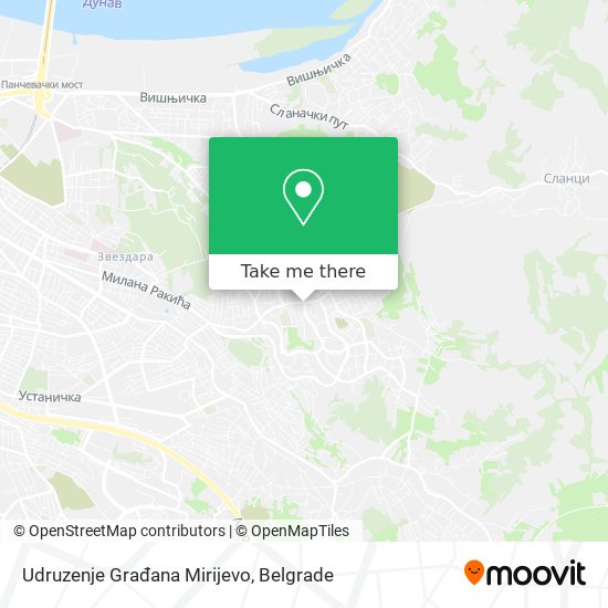 Udruzenje Građana Mirijevo map