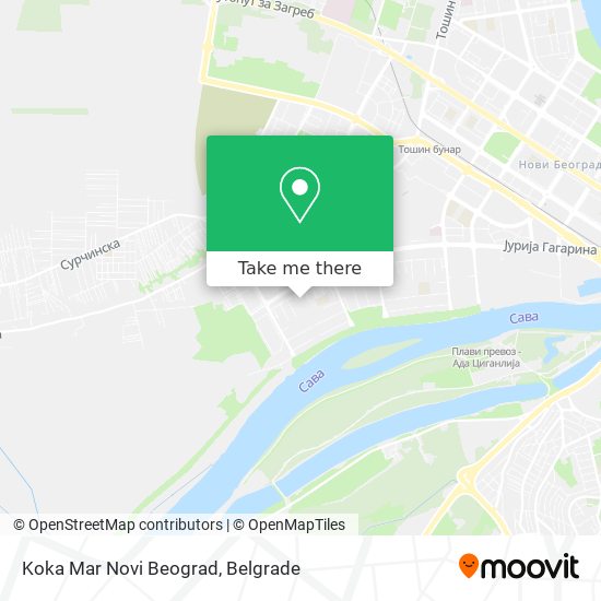 Koka Mar Novi Beograd map