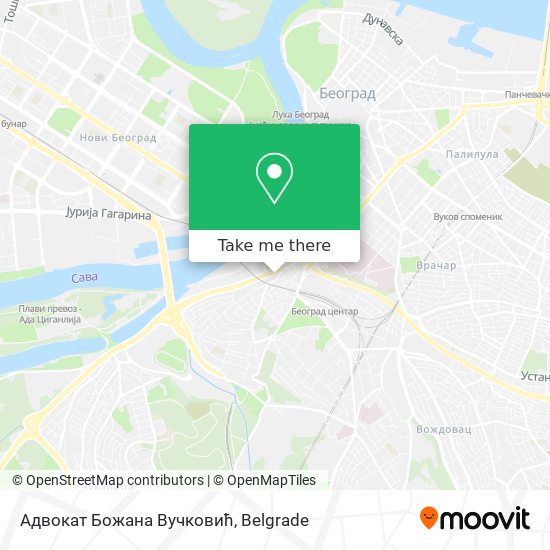 Адвокат Божана Вучковић map