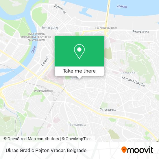 Ukras Gradic Pejton Vracar map