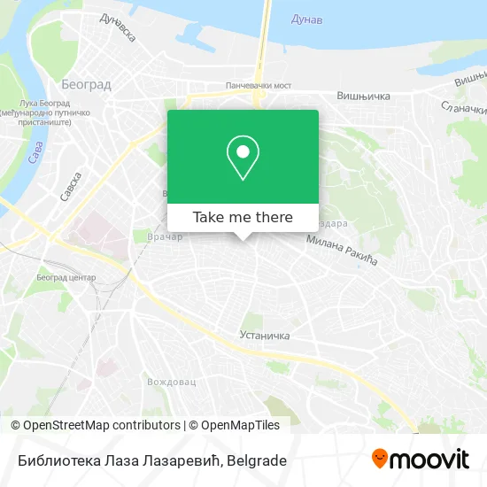 Библиотека Лаза Лазаревић map