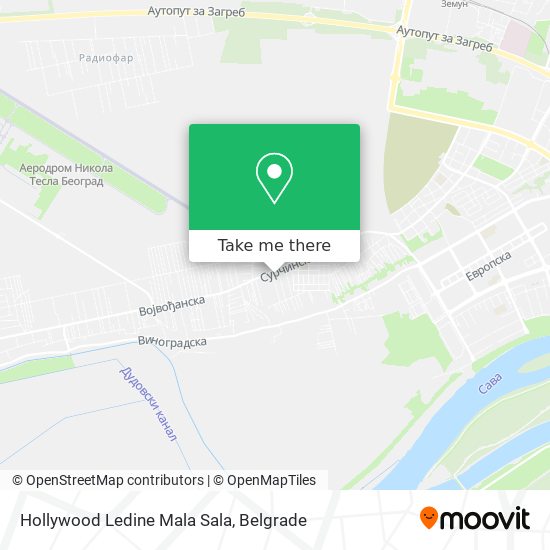 Hollywood Ledine Mala Sala map