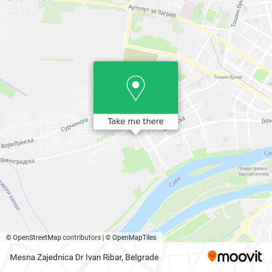 Mesna Zajednica Dr Ivan Ribar map