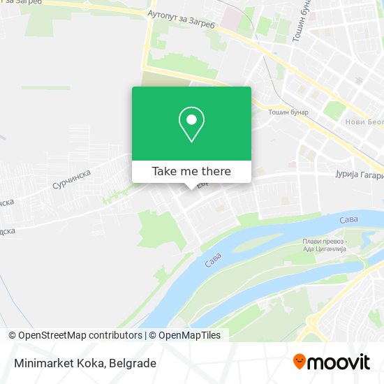 Minimarket Koka map