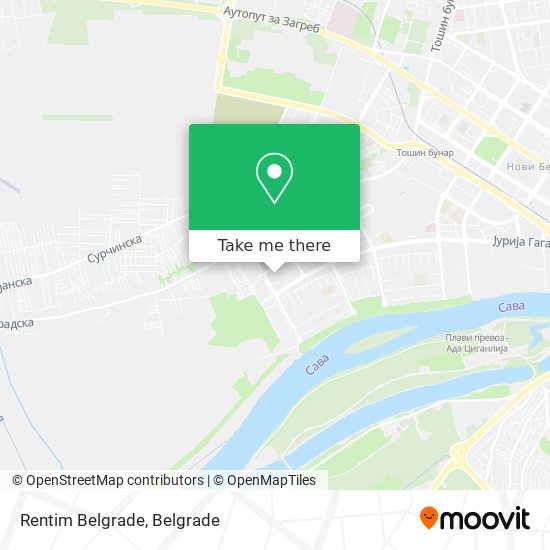 Rentim Belgrade map