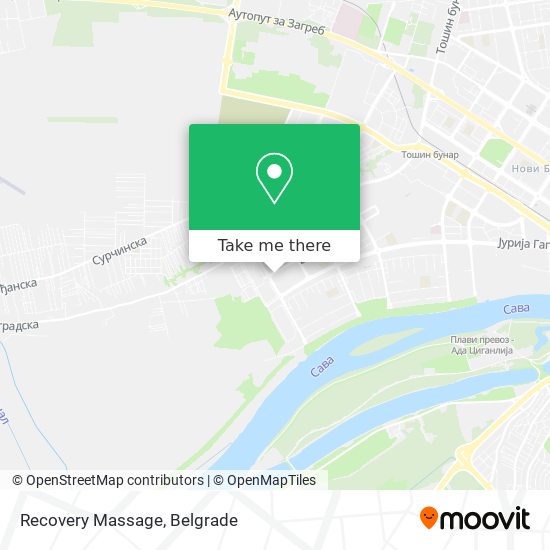 Recovery Massage map