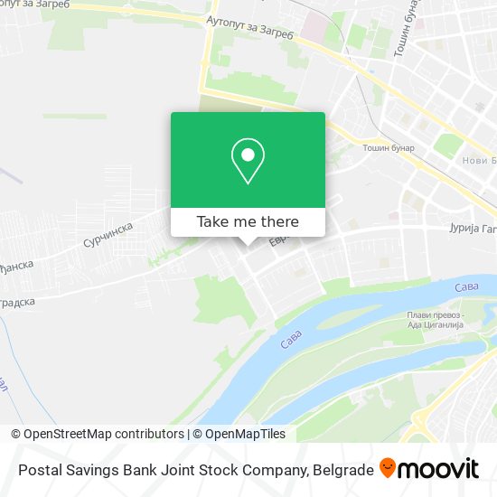 Postal Savings Bank Joint Stock Company map