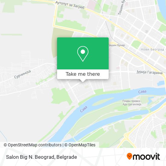 Salon Big N. Beograd map