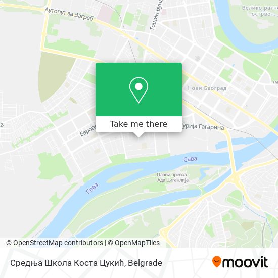 Средња Школа Коста Цукић map