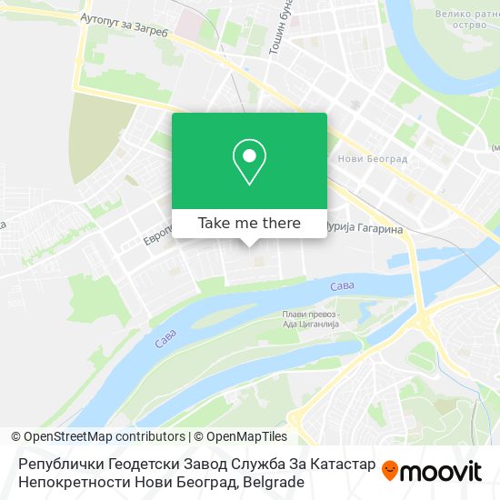 Републички Геодетски Завод Служба За Катастар Непокретности Нови Београд map