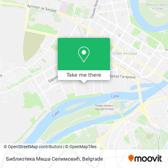 Библиотека Меша Селимовић map