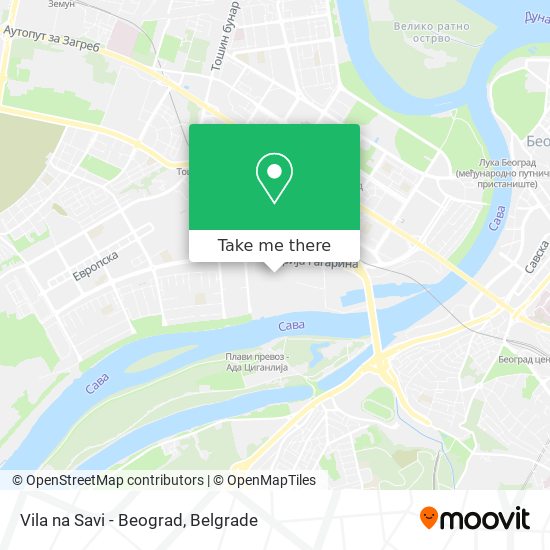 Vila na Savi - Beograd map