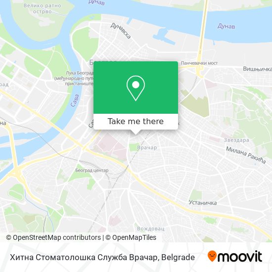 Хитна Стоматолошка Служба Врачар map