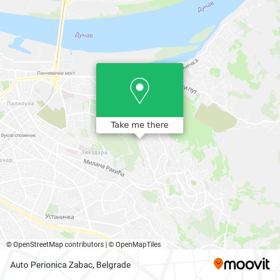 Auto Perionica Zabac map