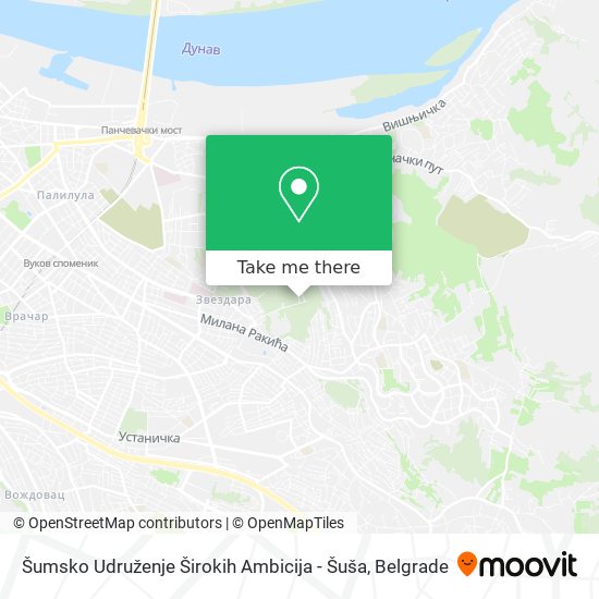 Šumsko Udruženje Širokih Ambicija - Šuša map