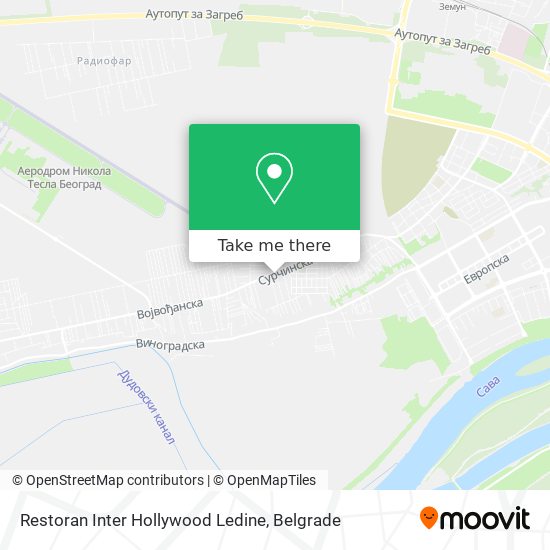 Restoran Inter Hollywood Ledine map